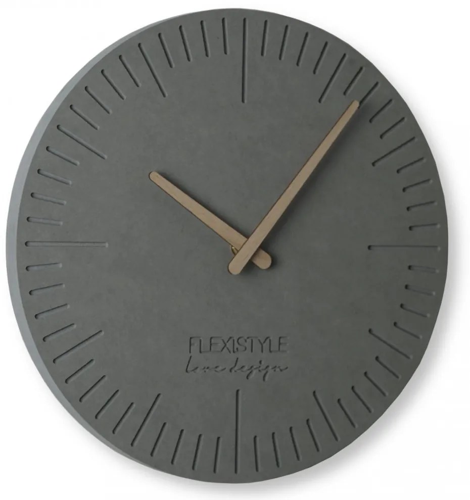 Ceas modern din lemn de culoare gri deschis
