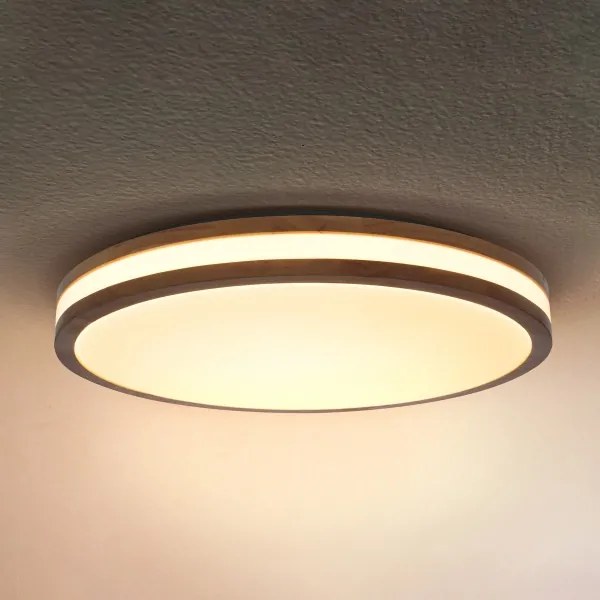 Brilagi-LED Plafonieră dimmabilă MOLINA LED/72W/230V 3000-6500K stejar Ø 78 cm + telecomandă