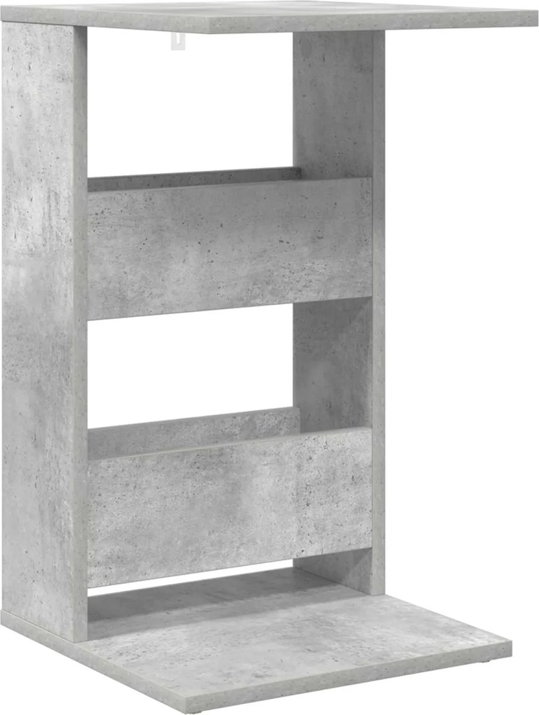 vidaXL Masă laterală Gri din beton 40 x 35 x 60,5 cm Lemn compozit