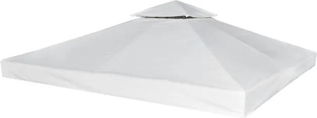 Copertină de rezervă pentru acoperiș foișor, 3x3 m, alb crem