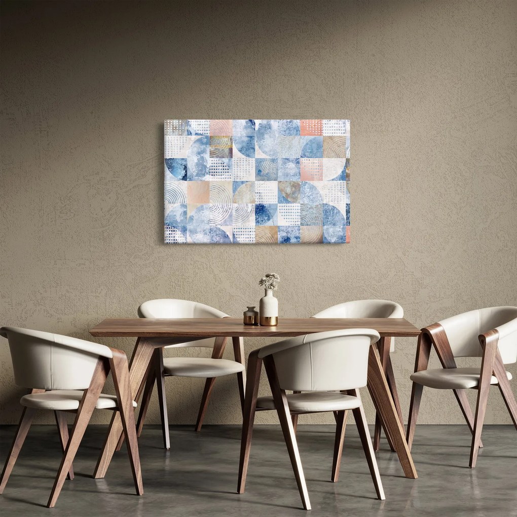 Tablou - figuri geometrice pe perete (90x60 cm)