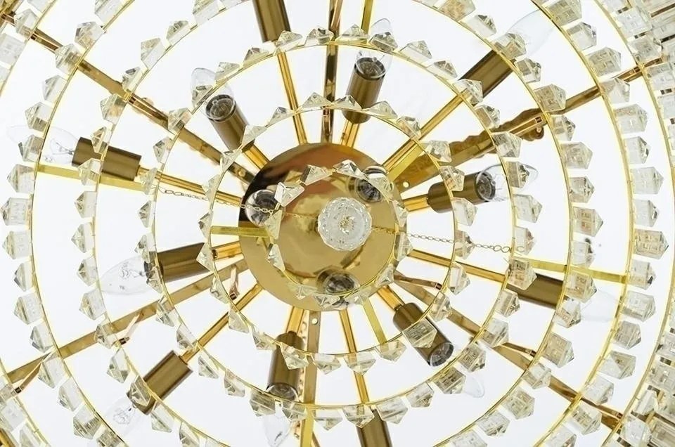 Lustra suspendata, Cristale de Sticla, Glamour Gold 80
