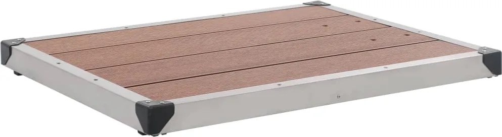 vidaXL Cădiță de duș de exterior maro 80x62 cm WPC și oțel inoxidabil