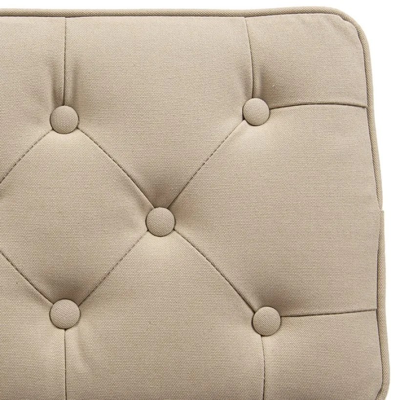 Taburet shabby chic, bej, stofa, 50x36x47 cm