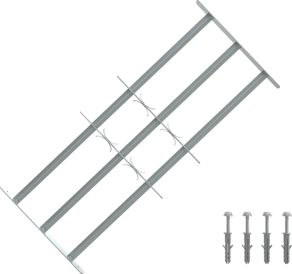 vidaXL Grilaj de siguranță pentru ferestre cu 3 bare transversale 700-1050 mm