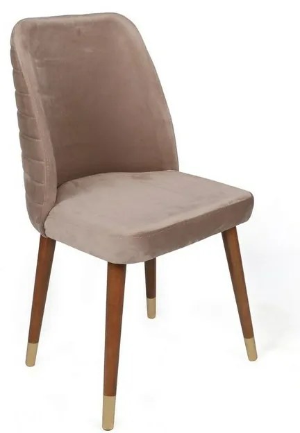 Set de scaune de sufragerie Hugo Beige and Walnut,2 buc.