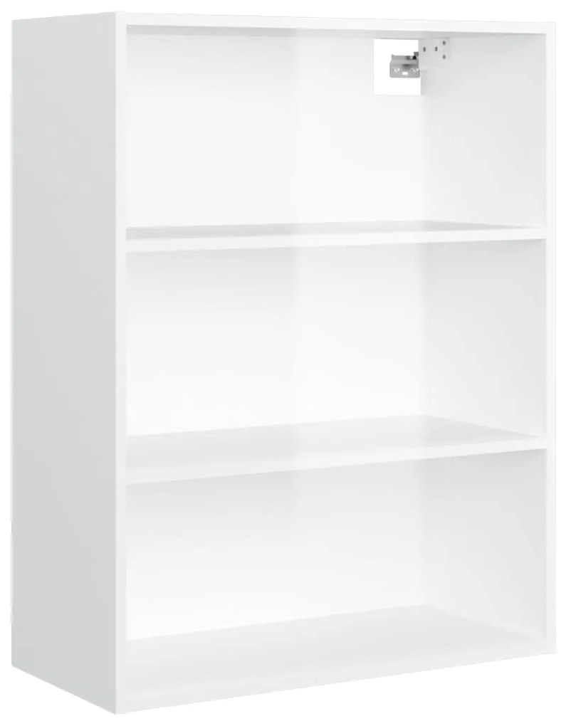 812318 vidaXL Dulap de perete suspendat, alb extralucios, 69,5x32,5x90 cm