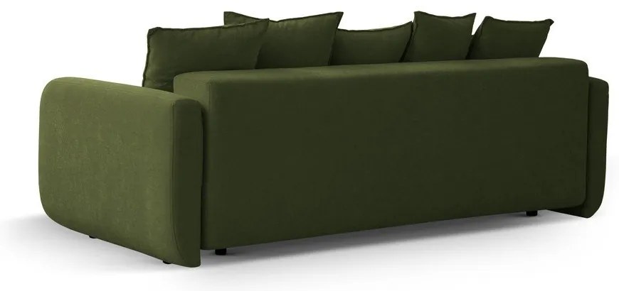 Canapea verde extensibilă, cu spațiu de depozitare 231 cm Elen – Micadoni