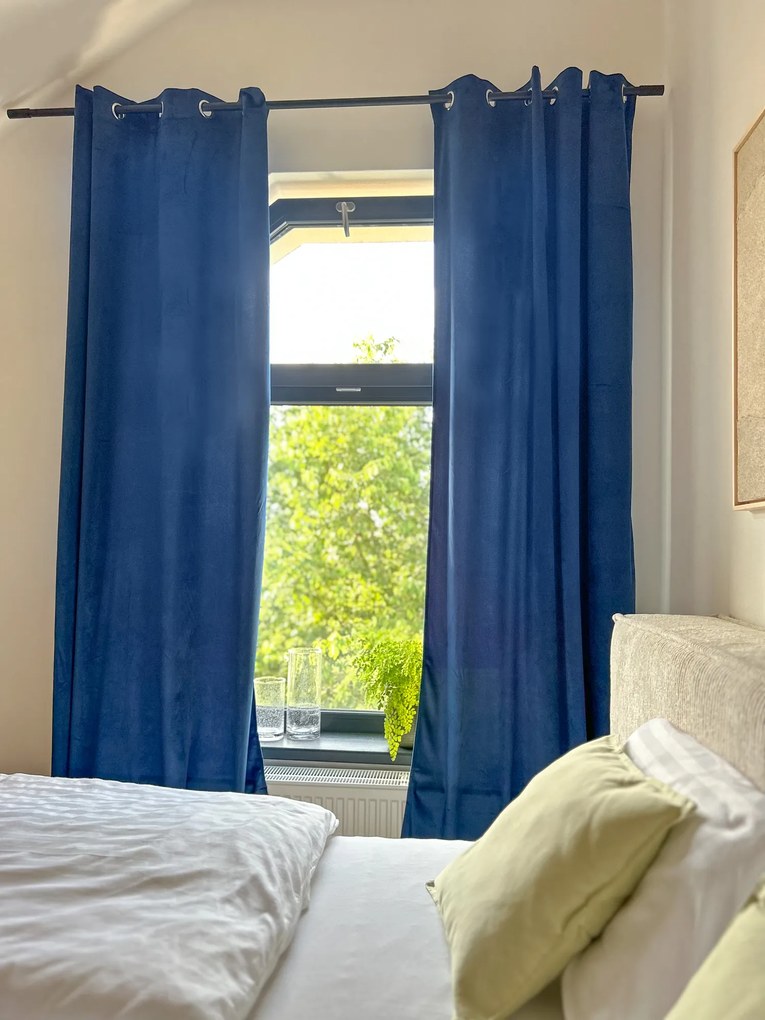 Draperie din catifea opaca Culoare albastru regal, VELVET 140x250 cm