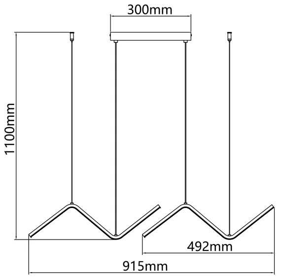 Lustră LED pe cablu Aigostar LED/23W/230V 2700K