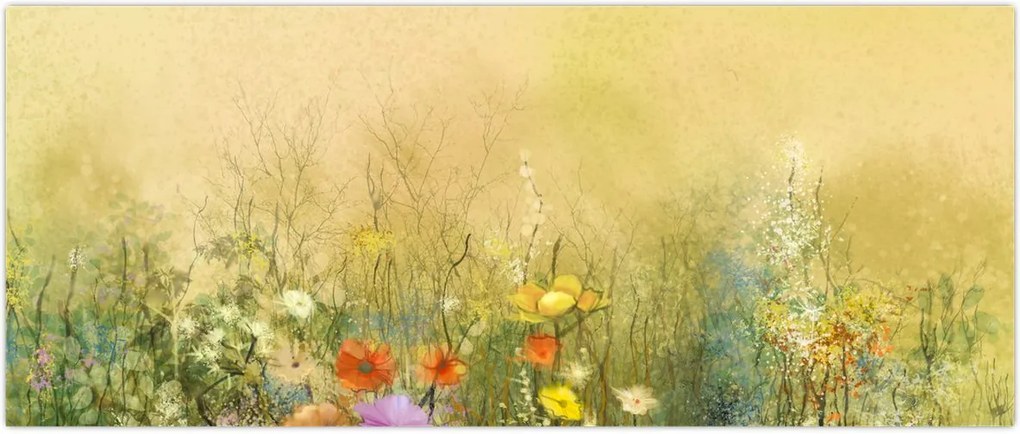 Tablou - Pajiște pictată (120x50 cm)