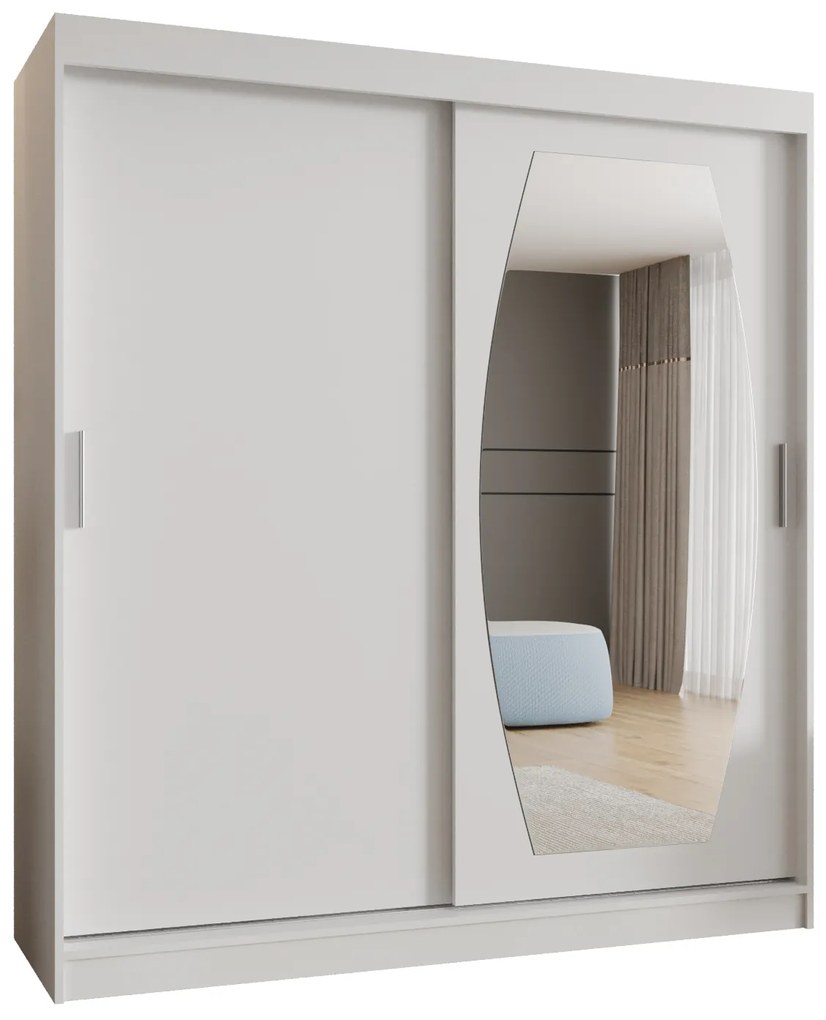 Dulap de haine 180 cm Rosaria (alb). 1126301