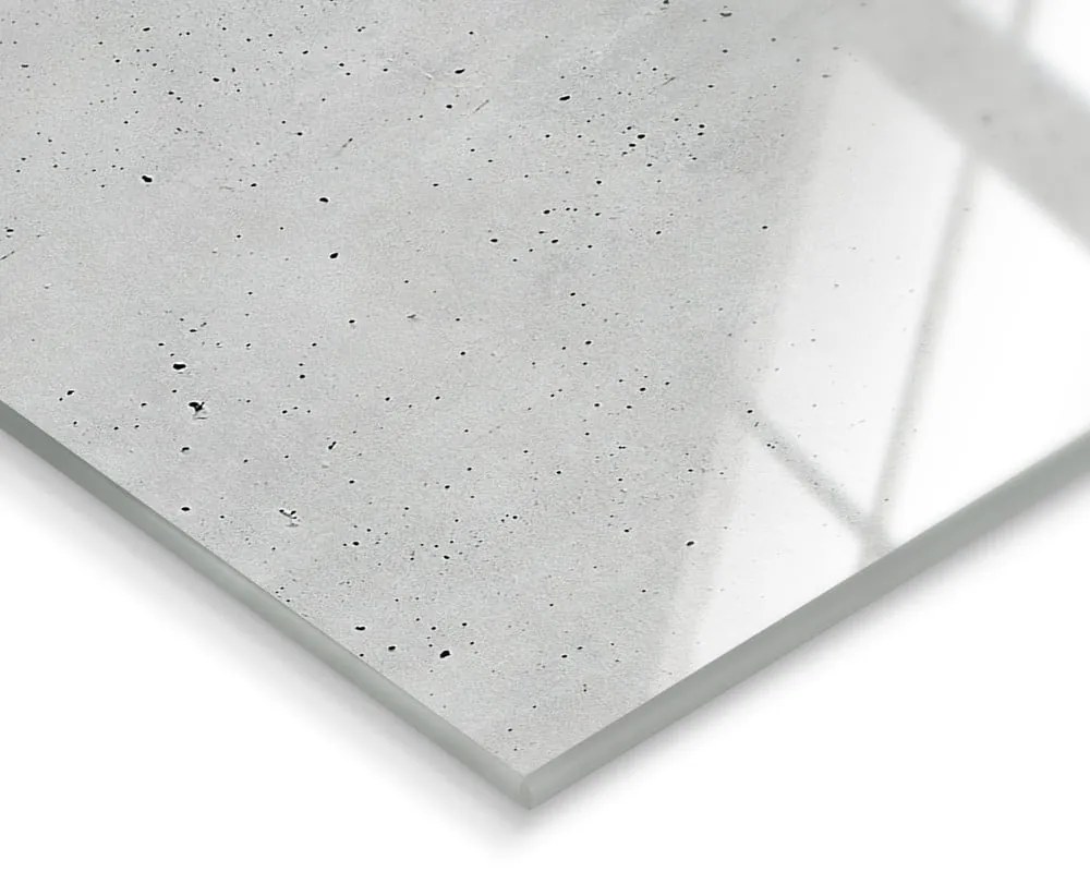 Ceas de perete Styler Glassclock Concrete, 20 x 60 cm