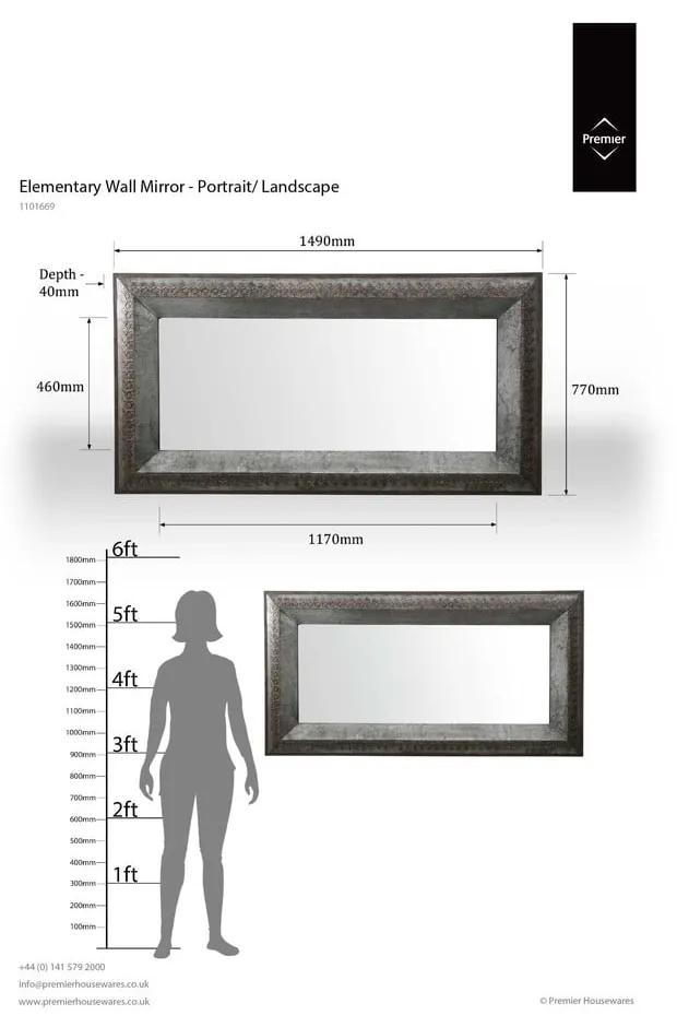 Oglindă de perete 77x149 cm Elementary – Premier Housewares