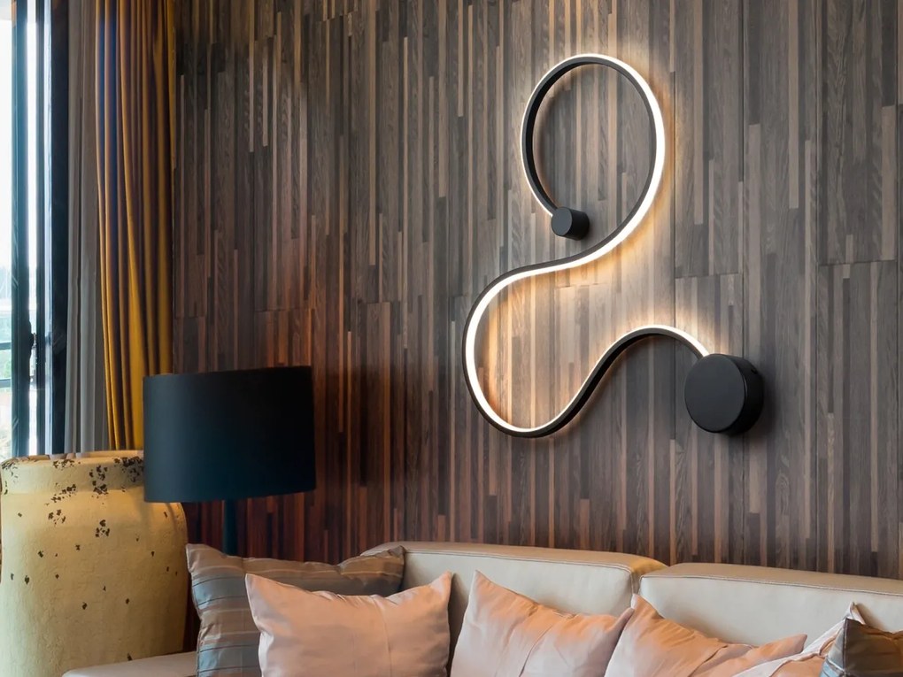 Aplica de perete LED design modern decorativ Grafos negru SV-227117