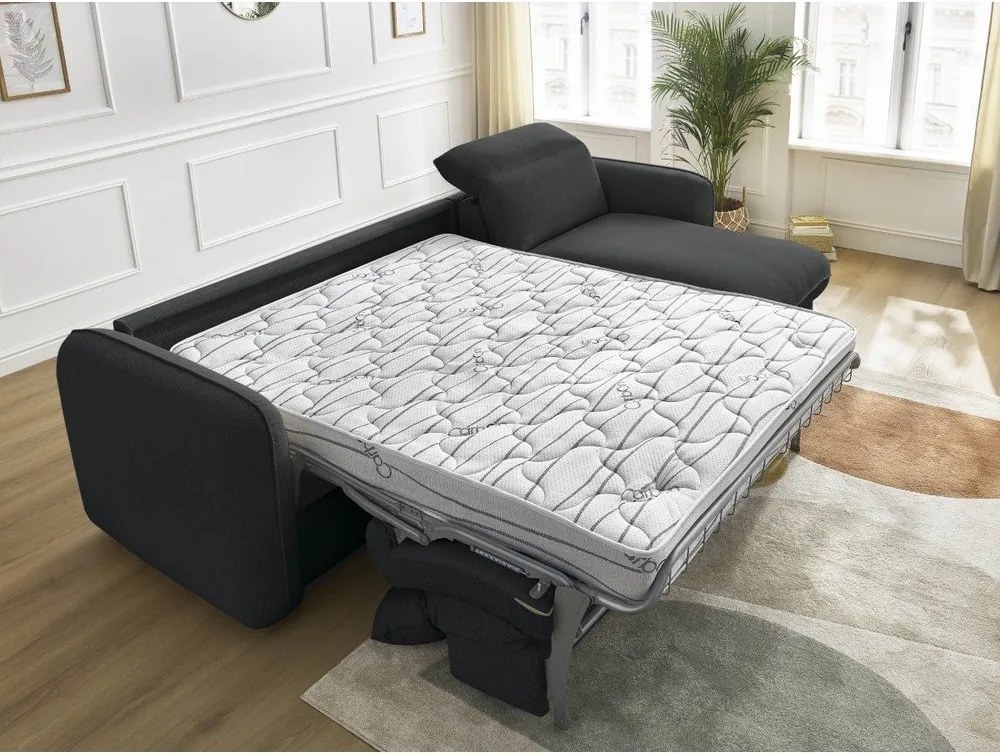 Canapea neagră 216 cm Achille – Bobochic Paris