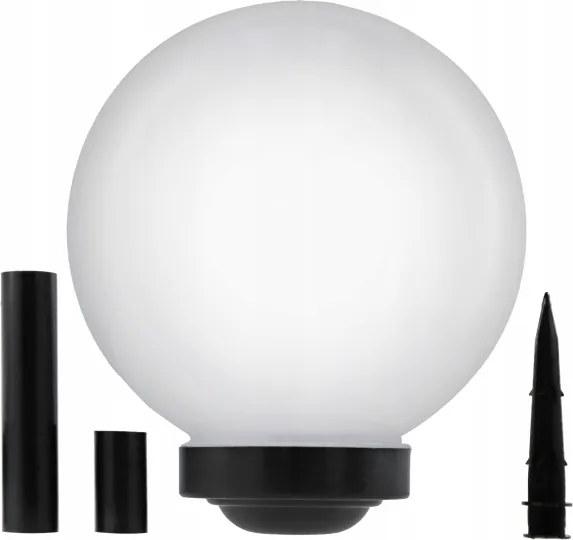 Lampă solară LED, 1,2 V, 6500 K, 200 mAh, diametru 25 cm, IP44, alb/negru