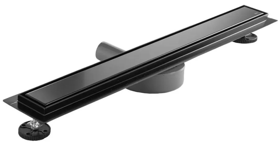 REA-G7803 - Rigolă de scurgere NEOX PRO, 80 cm, oțel inoxidabil/negru