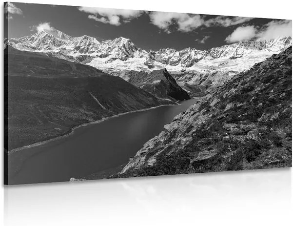 Tablou parcul național Patagonia în Argentina alb-negru