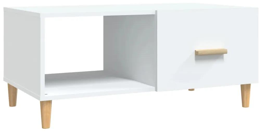 Masuta de cafea, alb, 89,5x50x40 cm, lemn prelucrat Alb, 1