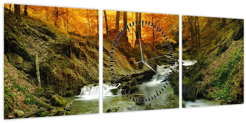 Tablou - Pădure (cu ceas) (90x30 cm)