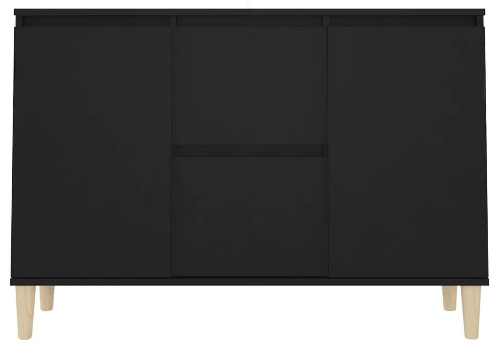Servantă, negru, 103,5x35x70 cm, pal