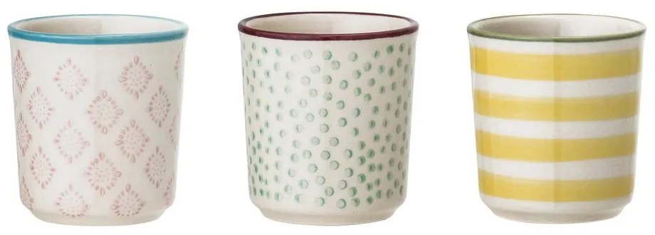 Set 3 suporturi de ouă din gresie ceramică Bloomingville Patrizia