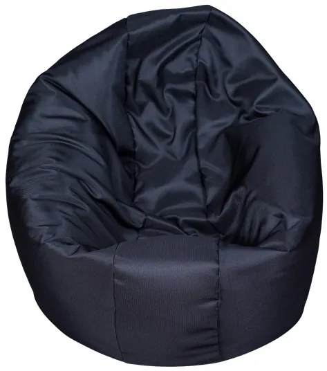 Fotoliu Bean Bag, Interior-Exterior, Tip Puf Rotund Mic Negru