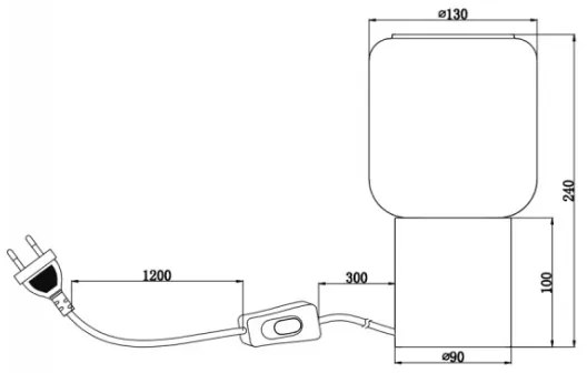 Lampă de masă NICO 1xE27/40W/230V Reality