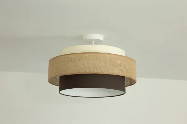 Brilagi - Lustră aplicată RESNA, 1xE27/60W/230V, Ø 40 cm, bej/negru