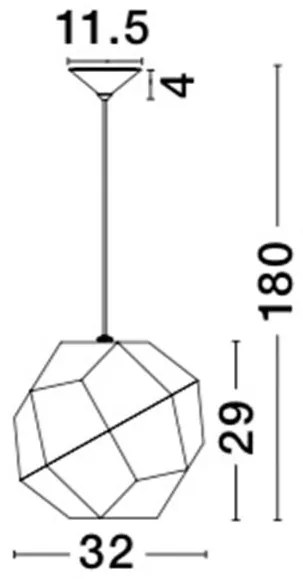 Lustra / Pendul design modern decorativ Foggia 32cm NVL-82148732