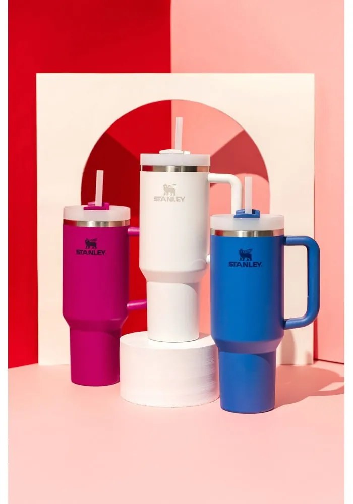 Termos alb cu pai din oțel inoxidabil 1,18 l Quencher H2.0 FlowState Tumbler Frost – Stanley