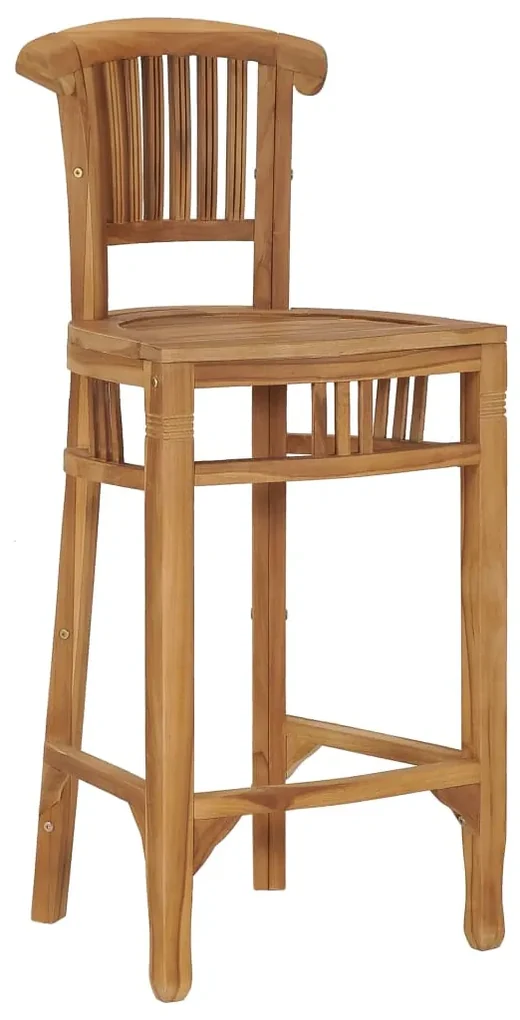 49428 vidaXL Scaun de bar, lemn masiv de tec