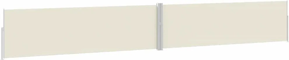 vidaXL Copertină laterală retractabilă de terasă, crem, 170 x 1200 cm