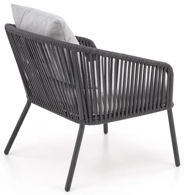 Set de gradina Rocca - 5 locuri, gri