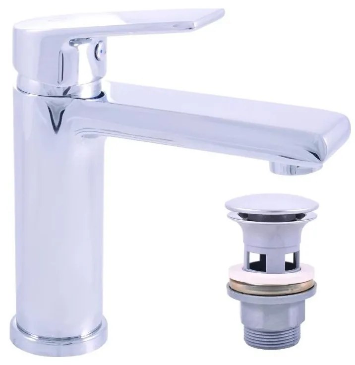 Baterie lavoar RAV Slezák CO129.0 + piletă COLORADO, 16,2 cm, crom lucios