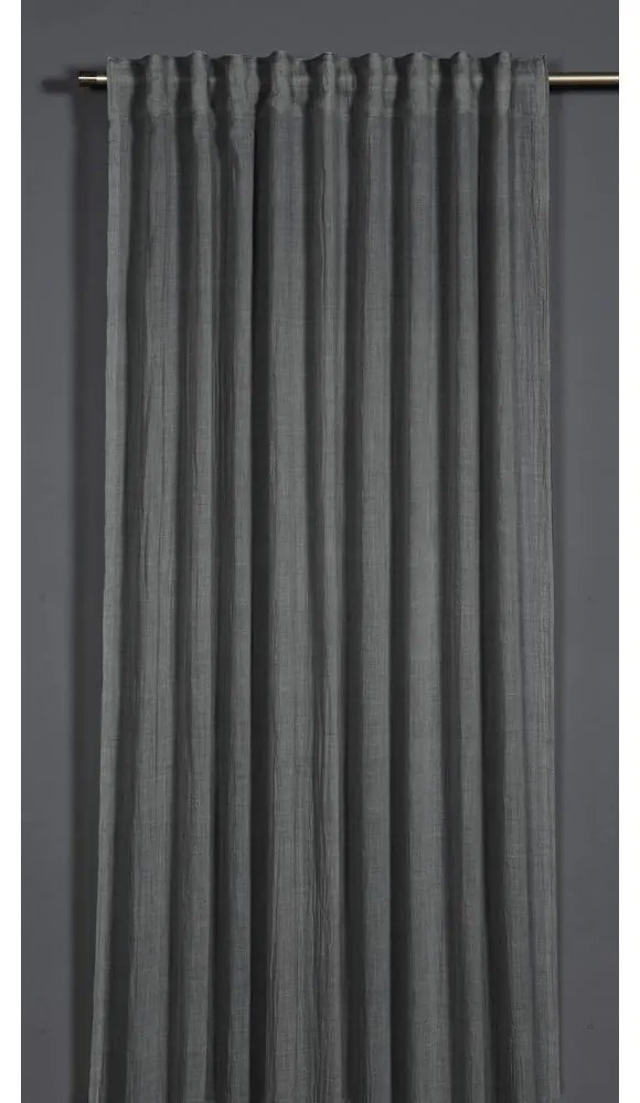 Draperie gri închis 135x245 cm Etamine – Sehlbach