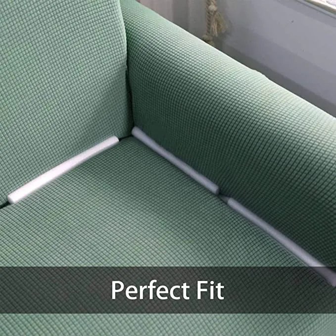 Husa elastica si catifelata pentru canapea 4 locuri + fata perna, culoare Verde