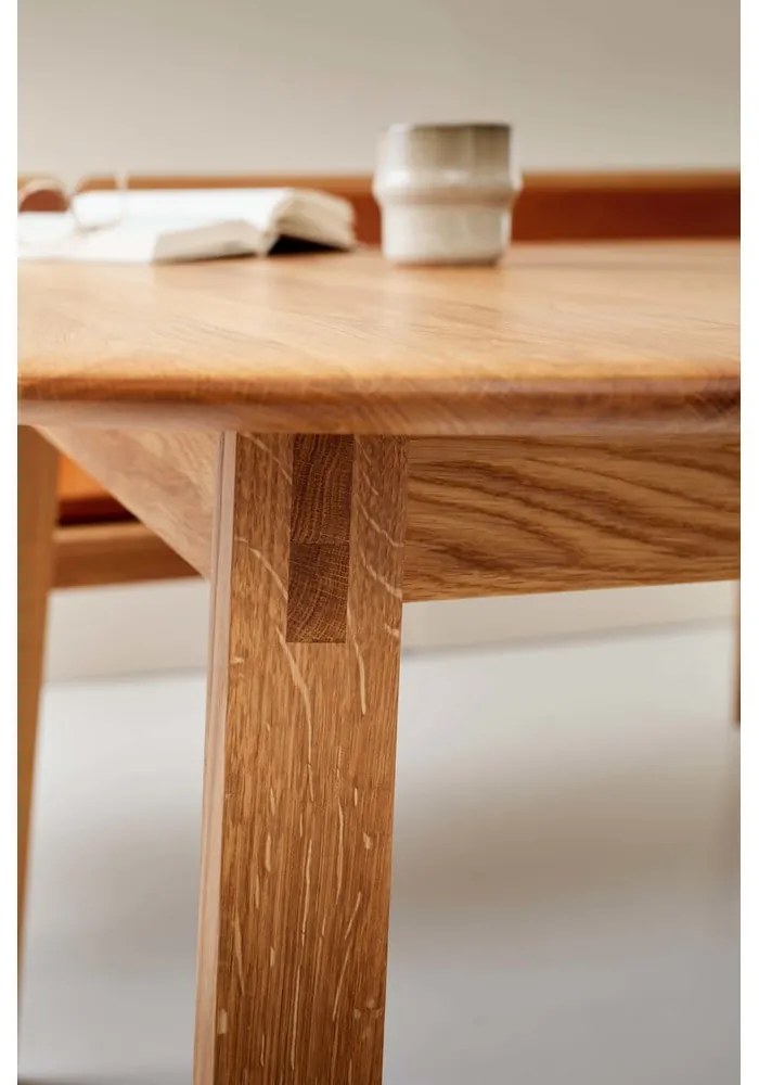 Masă de dining în culoare naturală extensibilă din lemn de stejar 100x220 cm Amalfi – Hammel Furniture