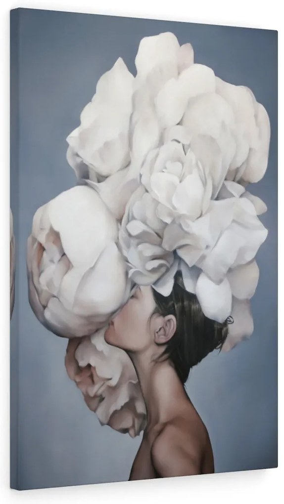 Tablou canvas White Peony 120x80 cm