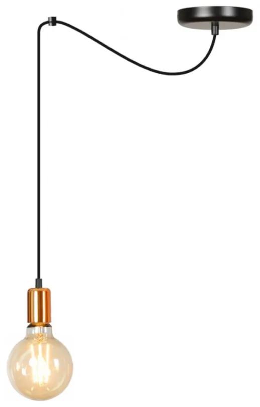 Pendul modern stil minimalist SPARK 1 negru/cupru
