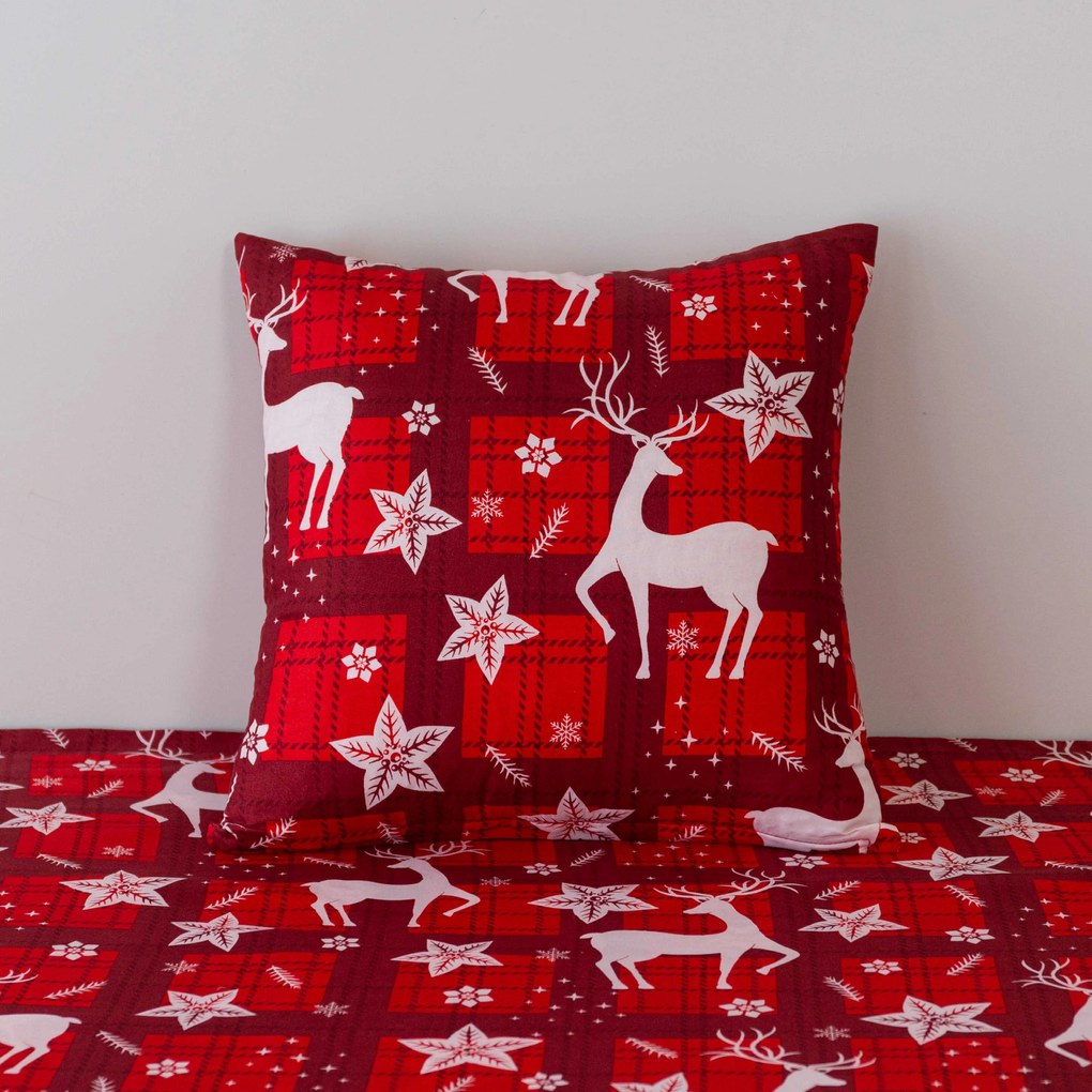 Husa de perna din microfibra VELVET CHRISTMAS 45x45 cm, rosu