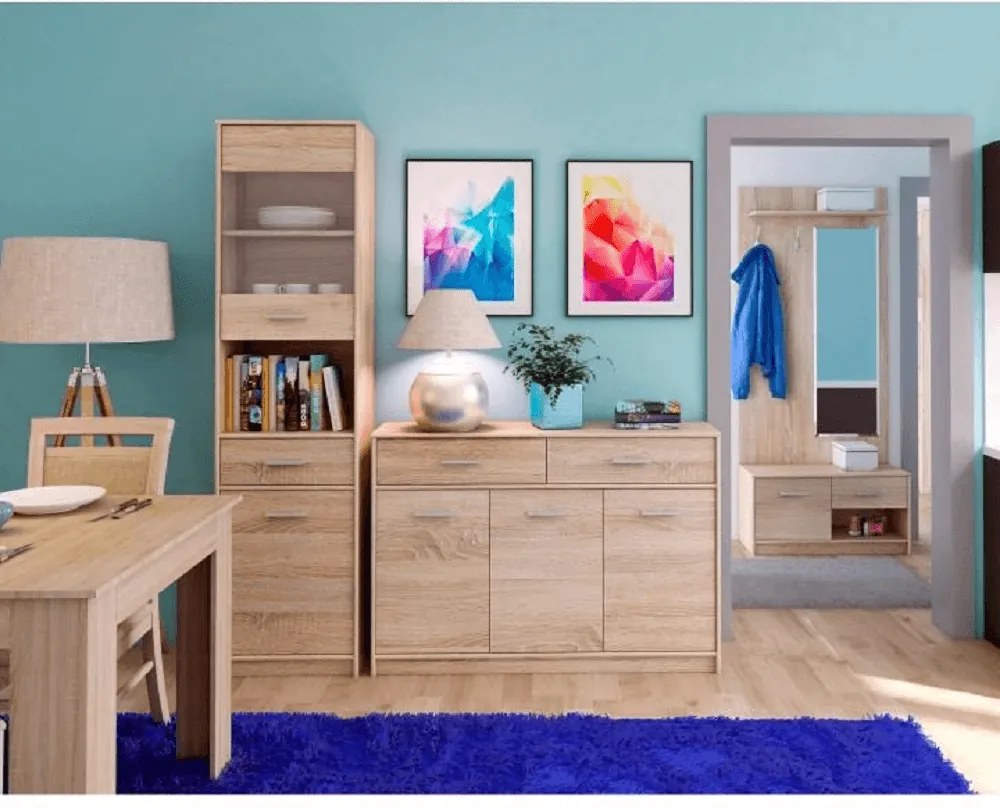 Masă PC 1S, stejar sonoma, TEYO