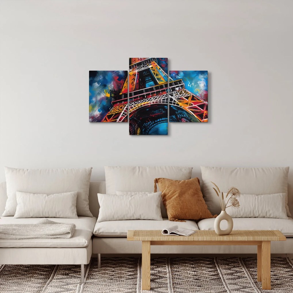 Tablou - Pictură a Turnului Eiffel II. (90x60 cm)