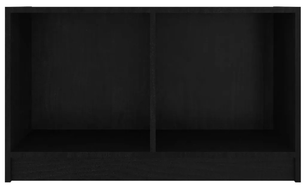 Comoda TV, negru, 70x33x42 cm, lemn masiv de pin 1, Negru