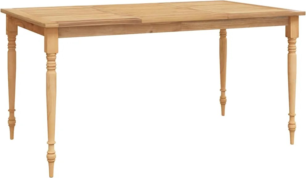 vidaXL Masa Batavia, 150x90x75 cm, lemn masiv de tec