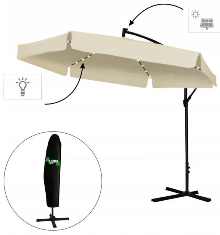 Umbrelă LED Rona M (bej). 1096256