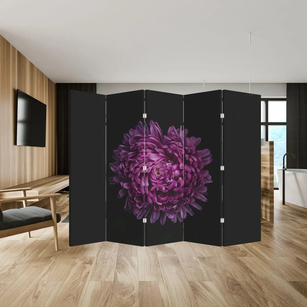 Paravan - Floare violetă (210x170 cm)