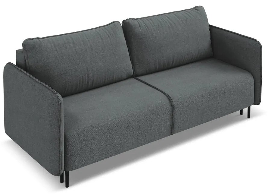 Canapea gri închis extensibilă/cu spațiu de depozitare 226 cm Luana – Makamii