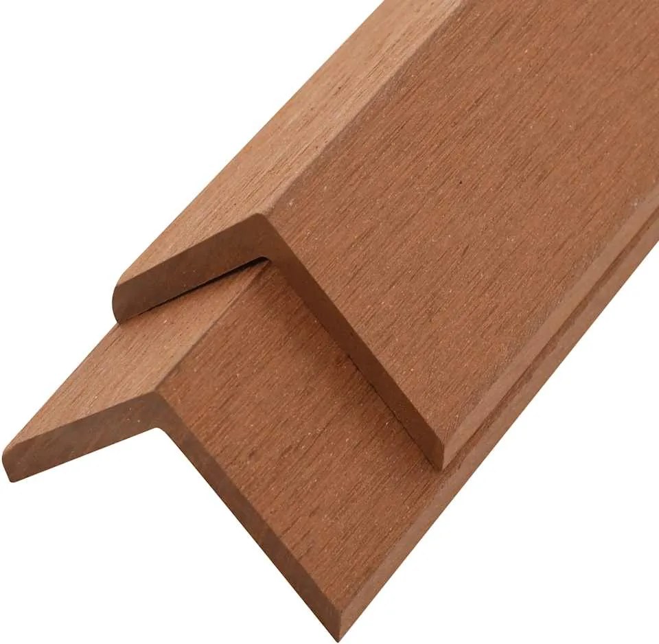 vidaXL Margini cornier pentru terasă WPC, 5 buc, 170 cm, maro deschis
